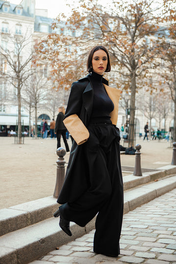 Trench-coat noir pour femme